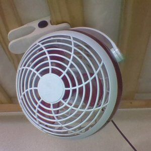 Red and White Fan